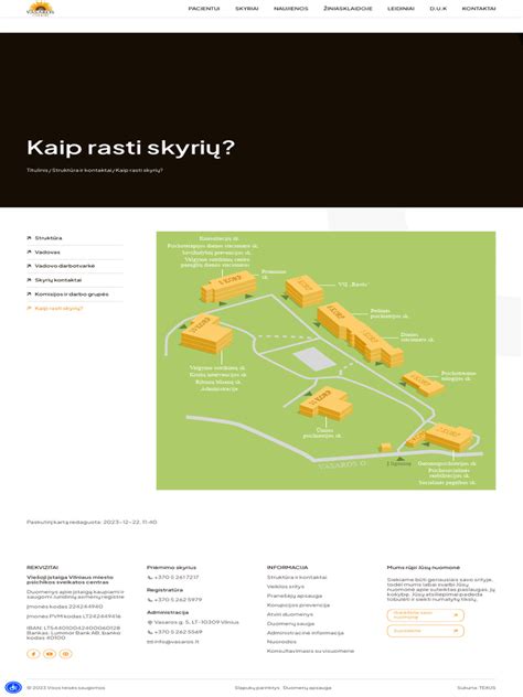Schema, kaip rasti Vaikų ligų skyrių