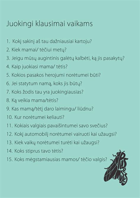 vaikai ir juokingi klausimai