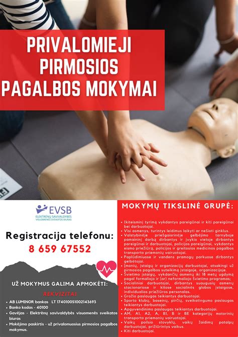 pirmosios pagalbos mokymai