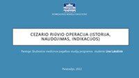 vizualizacija cezario pjūvio operacijos eigos