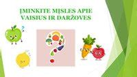 Vaikai tyrinėja daržoves ir vaisius