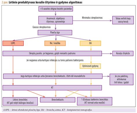 Scheminė diagramma: Sauso kosulio priežastys