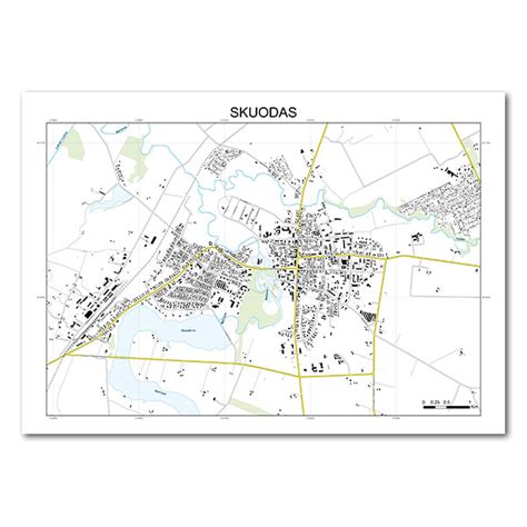 Žemėlapis su Skuodo rajono globos namais