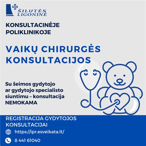 Gydytojai konsultuoja vaikų konsultacinėje poliklinikoje