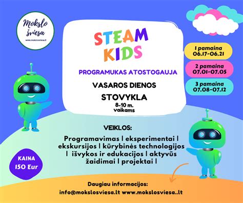 STEAM eksperimentai su vaikais