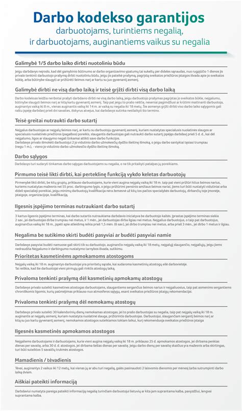 Infografika su Darbo kodekso garantijomis nėščiosioms