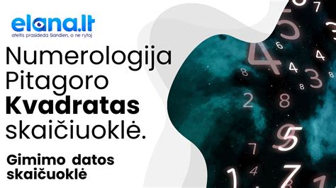 Pitagoro kvadratas - numerologine schema