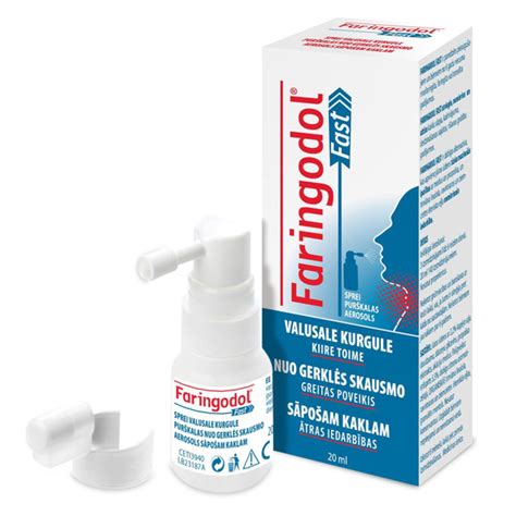 Vaistinės lentyna su vaistais nuo gerklės skausmo vaikams