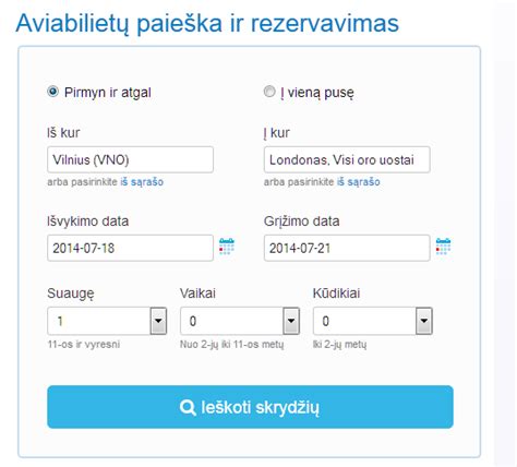 Bilietų užsakymas internetu
