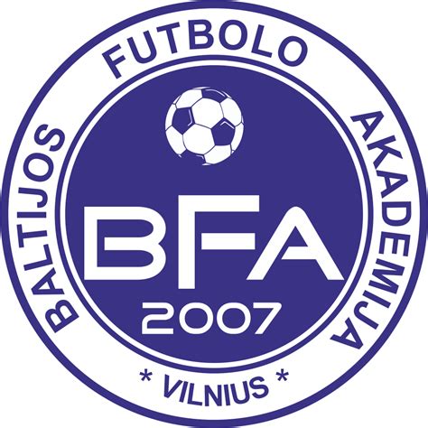 BFA futbolo akademijos logotipas ir treniruočių aikštė