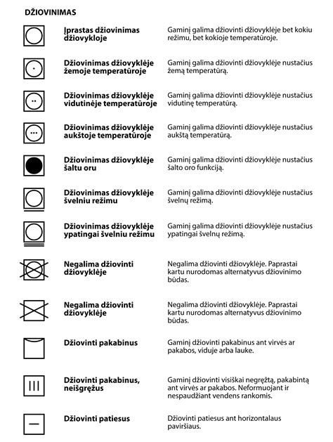 Naujagimio drabužėlių priežiūros etiketės