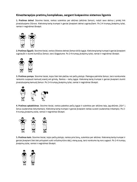 Vaiko kineziterapijos pratimų iliustracija