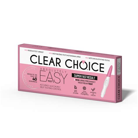 Clear Choice Easy Test - greitas ir paprastas nėštumo testas