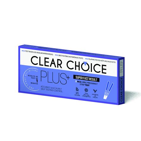 Clear Choice Plus+ - 2 vnt. nėštumo testo juostelių