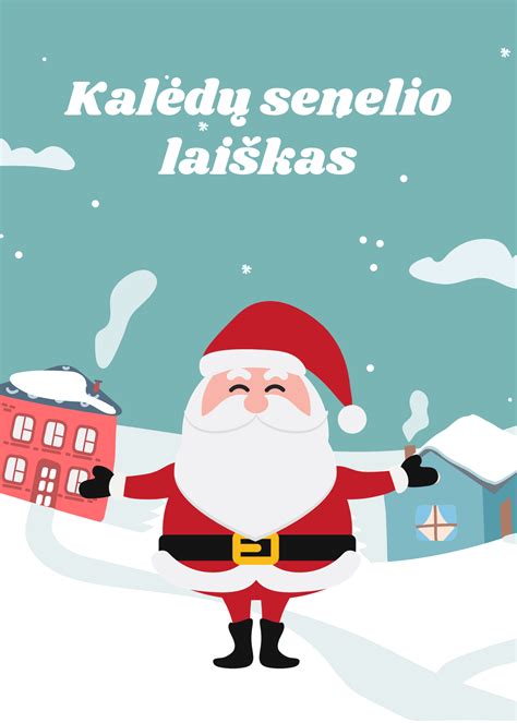 Kalėdų Senelio laiško dizainas