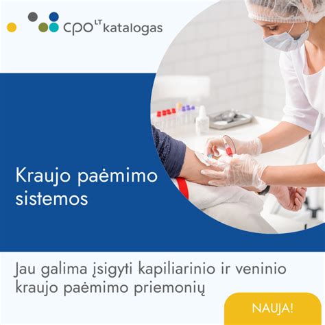 Kraujo paėmimo procedūros iliustracija