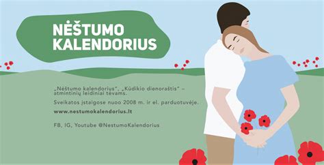 Scheminis nėštumo kalendoriaus vaizdas