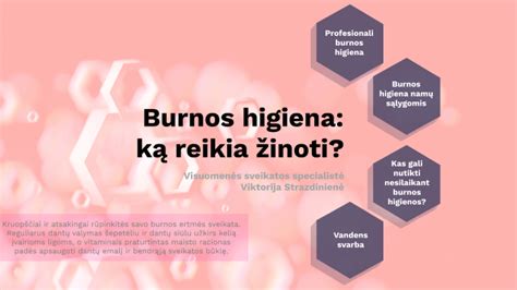 Burnos higienos svarba