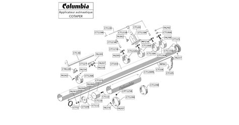 Columbia kombinezono detalių schema