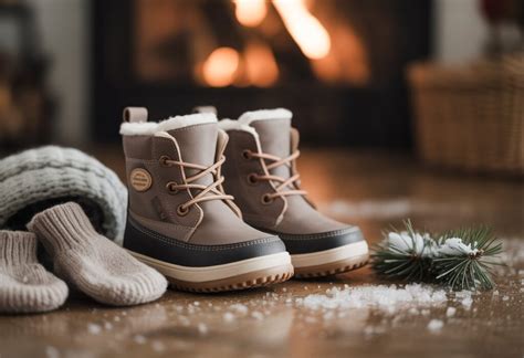 vaikų žieminių batų su avikailiu nuotrauka