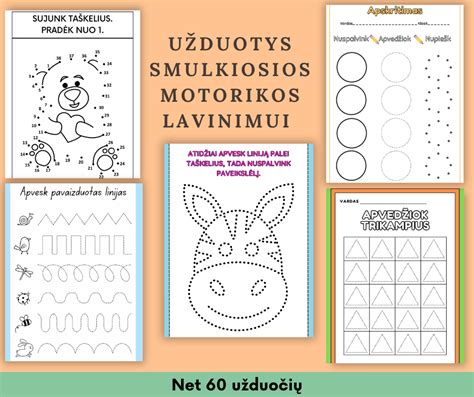 Vaiko motorikos lavinimo užduotys