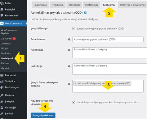 Apmokėjimo ir pristatymo būdai
