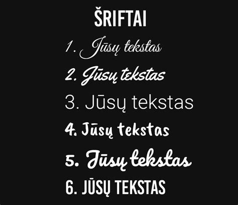 įvairūs tatuiruočių šriftai