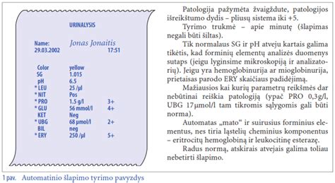 Šlapimo tyrimo mėginio surinkimas