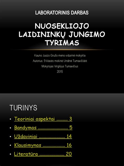 Laboratorinis tyrimas