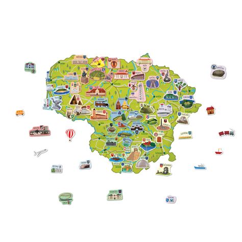 žemėlapis su socialinės globos namų Lietuvoje pasiskirstymu