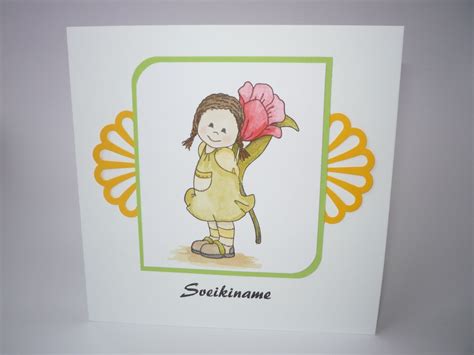 Vaikiškas atvirukas, sukurtas delno atspaudu