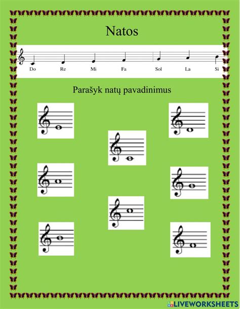 Natų lapelis su lopšinėmis