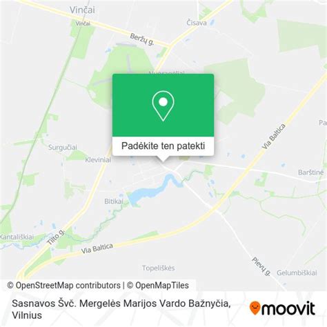 Žemėlapis su Švč. Marijos Globos Namų lokacija