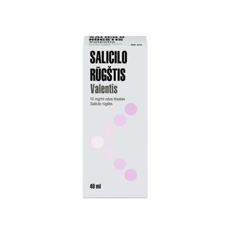 Salicilo rūgštis cheminė struktūra
