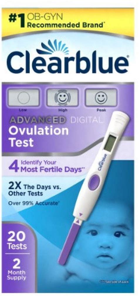 Clearblue® Advanced Digital Ovulation Test ekrano vaizdas su vaisingumo lygiais