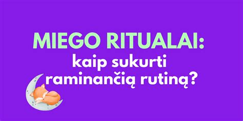 Schema: Miego ritualai prieš miegą