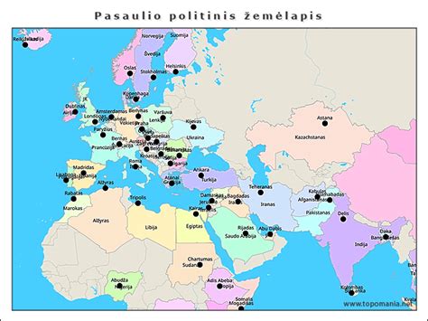 Žemėlapis su pažymėtomis socialinės globos įstaigomis