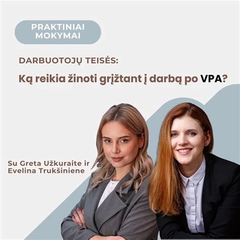 darbuotojo grįžimas į darbą po atostogų