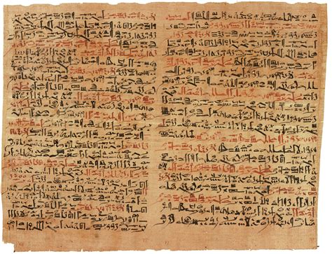 Senovės Egipto papirusas su medicininiais užrašais