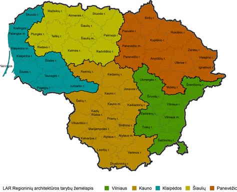 Lietuvos žemėlapis su deklaruotos gyvenamosios vietos žymėjimu
