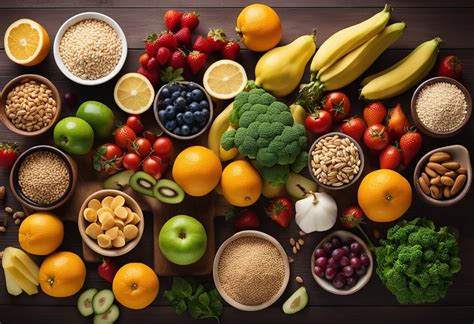 Nuotrauka su įvairiais maisto produktais, kurie gali padėti sumažinti rėmenį