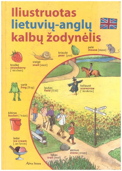 Iliustruotas puslapis iš anglų-rusų žodyno vaikams