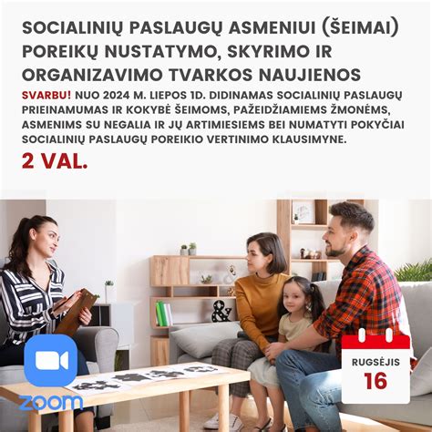 Asmens socialinių paslaugų poreikio vertinimo schema