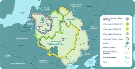 Lietuvos Didžiosios Kunigaikštystės žemėlapis XIII-XIV a.