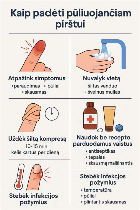 Infografika: Pūlinio piršto uždegimo (landuonio) prevencija