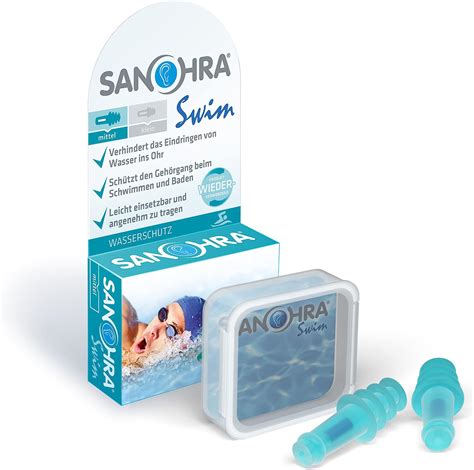 Dėžutė „SANOHRA swim“ ausų kištukams laikyti.