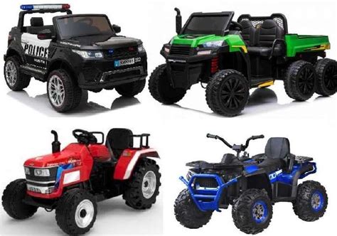 Įvairūs dideli traktoriai vaikams