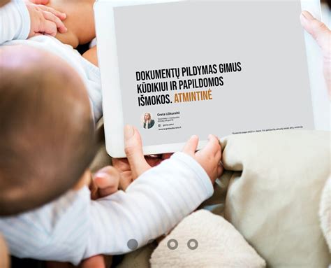 Infografika: išmokos gimus vaikui.