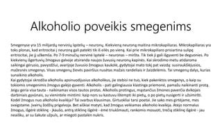 schematinis smegenų pažeidimo nuo alkoholio vaizdavimas