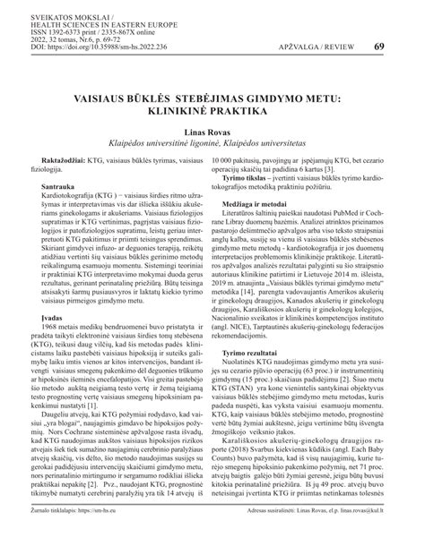 vaisiaus judesių stebėjimas nėštumo metu